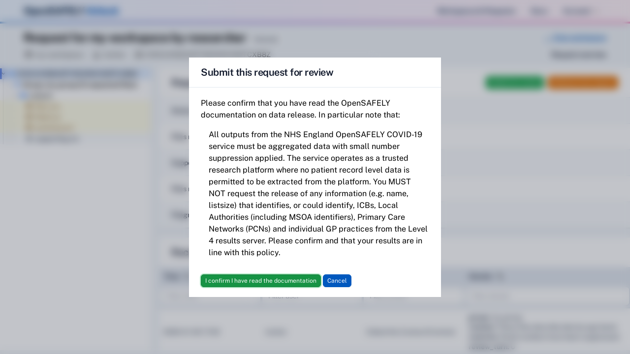 Submit request button